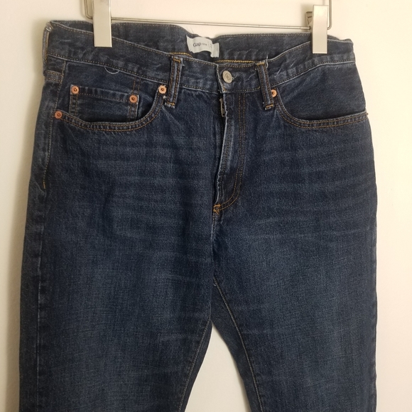 Gap Slim Straight Jeans Dark Blue 32 x 30 - Picture 3 of 6